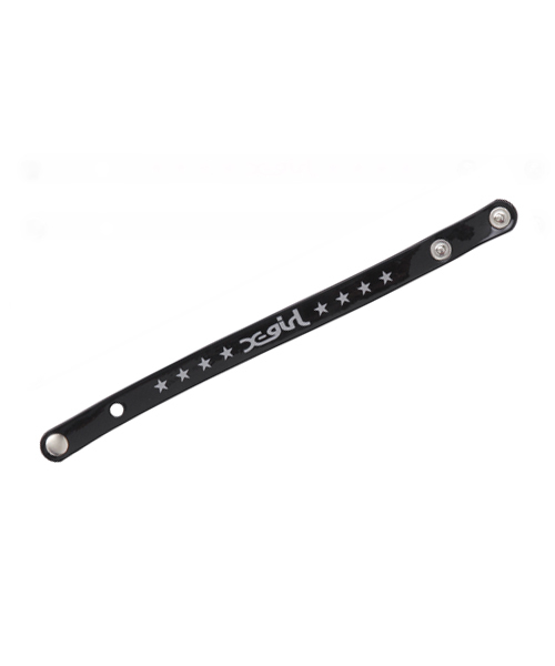 X-girl（エックスガール）の「【mini3月号掲載】XGIRL VINYL WRISTBAND（バングル/リストバンド・レディース・ホワイト/ブラック/レッド/ピンク/パープル/イエロー/クリア・ONE SIZE）」の3枚目の写真