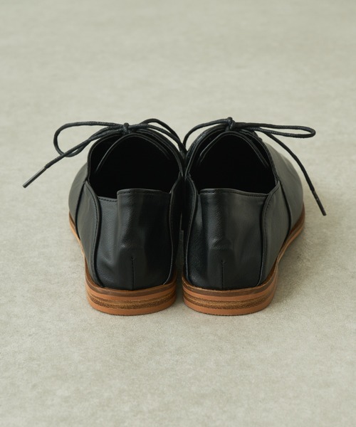 Lui's（ルイス）の「レースアップスクエアトゥシューズ（ドレスシューズ・レディース・ブラック/ホワイト・39/37）」の10枚目の写真