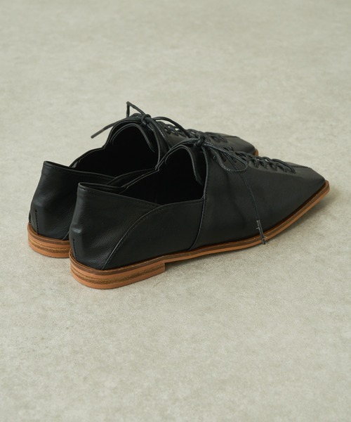 Lui's（ルイス）の「レースアップスクエアトゥシューズ（ドレスシューズ・レディース・ブラック/ホワイト・39/37）」の11枚目の写真