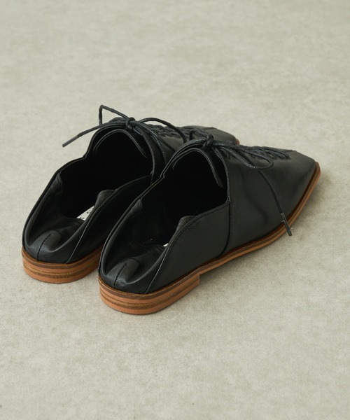 Lui's（ルイス）の「レースアップスクエアトゥシューズ（ドレスシューズ・レディース・ブラック/ホワイト・39/37）」の16枚目の写真