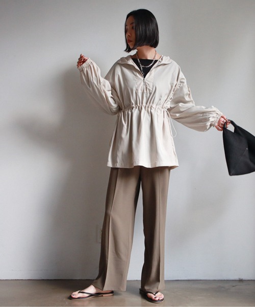 feepur(フェピュール)の「《セットアップ対応》タックワイドパンツ(スラックス・レディース・ブラック/アイボリー/モカ/ライトカーキ・SMALL/MEDIUM)」の21枚目の写真