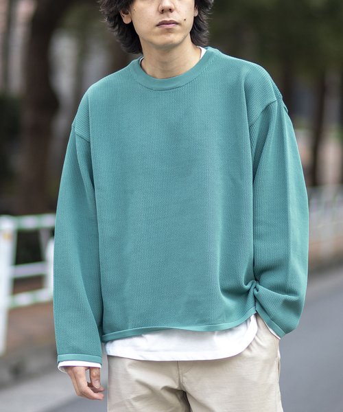 B.C STOCK（ベーセーストック）の「RePe KNIT2inLAYERED（ニット/セーター・メンズ・チャコールグレー/ブラック/ベージュ/イエロー/モスグリーン・MEDIUM/LARGE）」の4枚目の写真