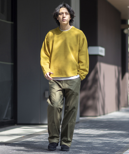 B.C STOCK（ベーセーストック）の「RePe KNIT2inLAYERED（ニット/セーター・メンズ・チャコールグレー/ブラック/ベージュ/イエロー/モスグリーン・MEDIUM/LARGE）」の6枚目の写真