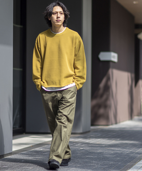 B.C STOCK（ベーセーストック）の「RePe KNIT2inLAYERED（ニット/セーター・メンズ・チャコールグレー/ブラック/ベージュ/イエロー/モスグリーン・MEDIUM/LARGE）」の7枚目の写真