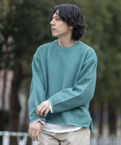 B.C STOCK（ベーセーストック）の「RePe KNIT2inLAYERED（ニット/セーター・メンズ・チャコールグレー/ブラック/ベージュ/イエロー/モスグリーン・MEDIUM/LARGE）」の20枚目の写真
