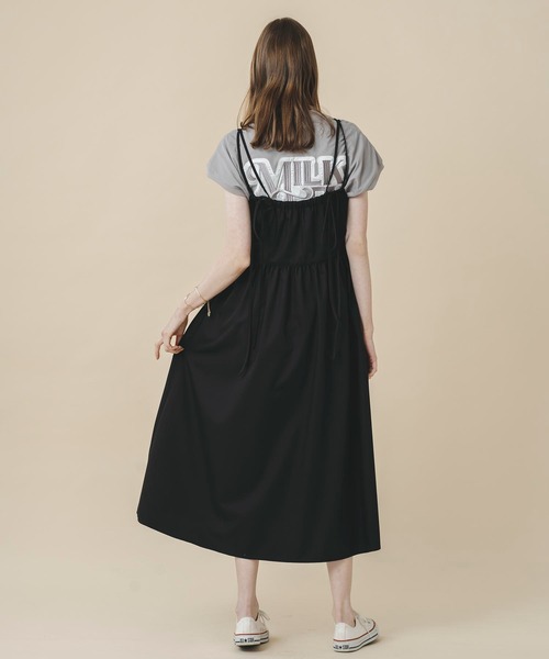 MILKFED.（ミルクフェド）の「CAMISOLE DRESS（ワンピース・レディース・ブラック/ベージュ/ブルー・ONE SIZE）」の7枚目の写真