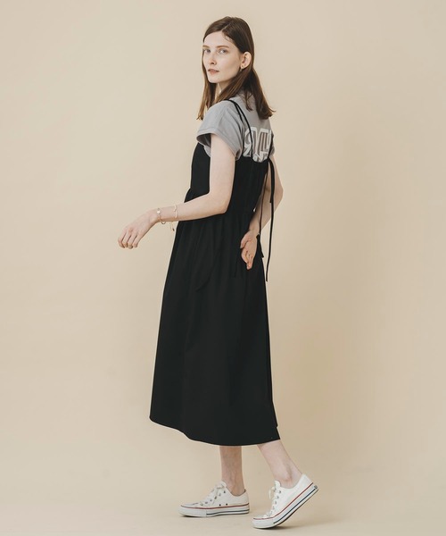 MILKFED.（ミルクフェド）の「CAMISOLE DRESS（ワンピース・レディース・ブラック/ベージュ/ブルー・ONE SIZE）」の4枚目の写真