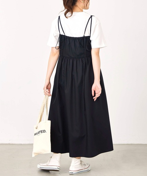 MILKFED.（ミルクフェド）の「CAMISOLE DRESS（ワンピース・レディース・ブラック/ベージュ/ブルー・ONE SIZE）」の14枚目の写真