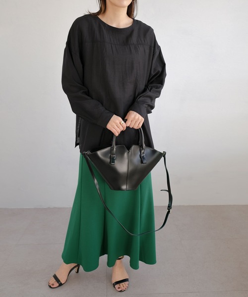 ANDJ(アンドジェイ)の「デザイン襟付マルチウェイシャツ(シャツ/ブラウス・レディース・ブラック/オフホワイト・M)」の22枚目の写真