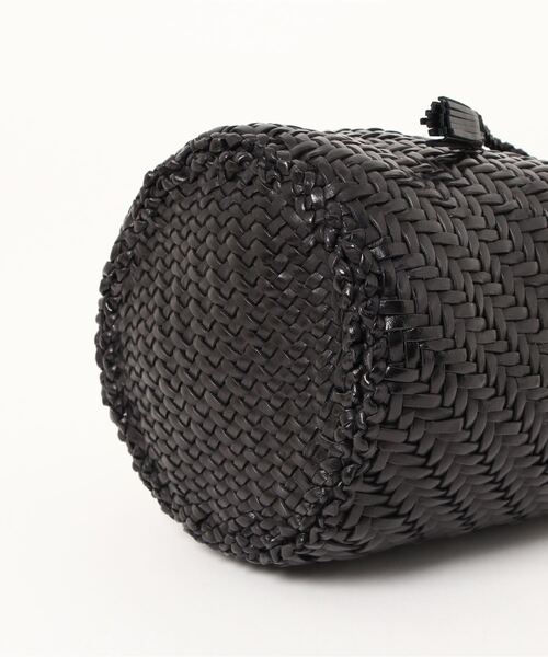 DRAGON（ドラゴン）の「【DRAGON DIFFUSION/ドラゴンディフュージョン】メッシュ レザー ショルダーバッグ　POMPOM DOUBLE（ショルダーバッグ・レディース・ダークブラウン/ブラック/ブラウン/ホワイト・FREE）」の6枚目の写真