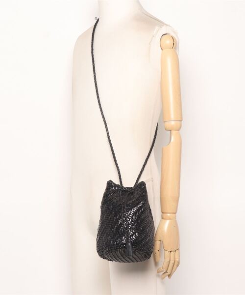 DRAGON（ドラゴン）の「【DRAGON DIFFUSION/ドラゴンディフュージョン】メッシュ レザー ショルダーバッグ　POMPOM DOUBLE（ショルダーバッグ・レディース・ダークブラウン/ブラック/ブラウン/ホワイト・FREE）」の8枚目の写真