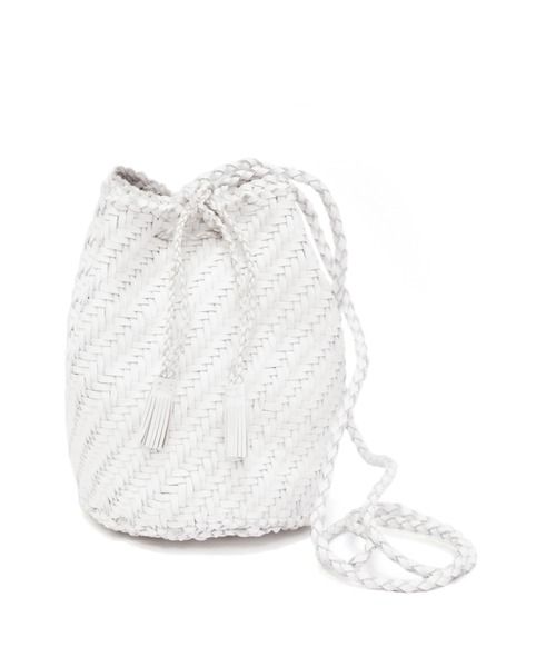 DRAGON（ドラゴン）の「【DRAGON DIFFUSION/ドラゴンディフュージョン】メッシュ レザー ショルダーバッグ　POMPOM DOUBLE（ショルダーバッグ・レディース・ダークブラウン/ブラック/ブラウン/ホワイト・FREE）」の2枚目の写真