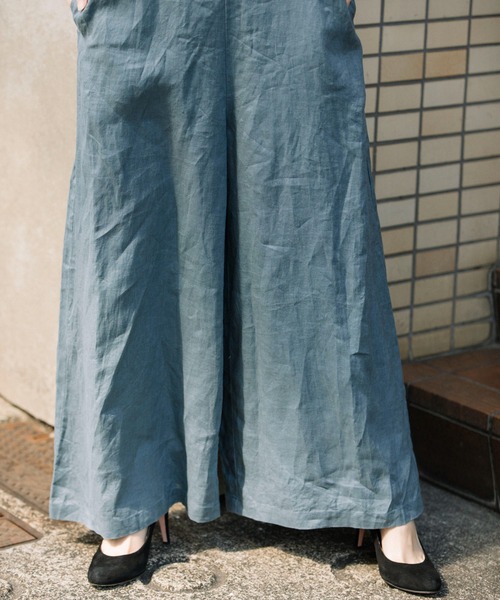 Munich（ミューニック）の「40sフレンチリネンコンビネゾン（サロペット/オーバーオール・レディース・ブラック/カーキ/ブルーグレー・S）」の19枚目の写真