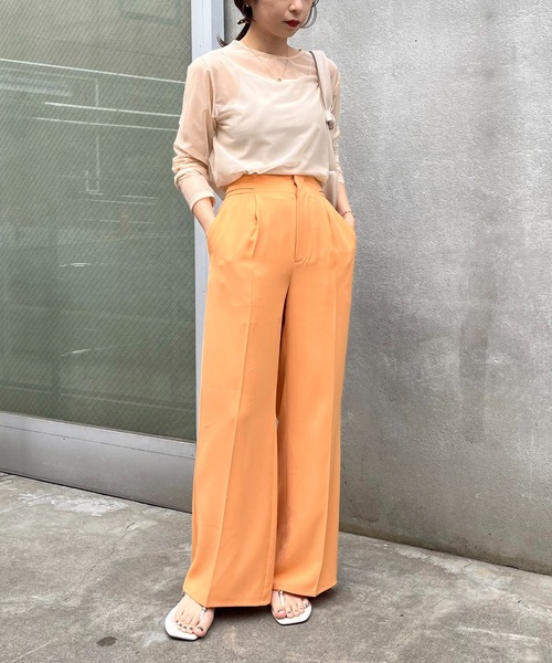 CAPRICIEUX LE'MAGE（カプリシューレマージュ）の「パワーメッシュプルオーバー（Tシャツ/カットソー・レディース・ブラック/ベージュ/ライトグリーン・FREE）」の11枚目の写真