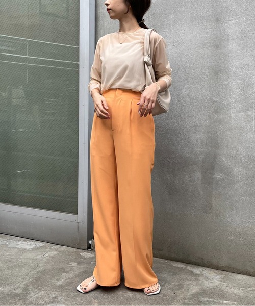 CAPRICIEUX LE'MAGE（カプリシューレマージュ）の「パワーメッシュプルオーバー（Tシャツ/カットソー・レディース・ブラック/ベージュ/ライトグリーン・FREE）」の12枚目の写真