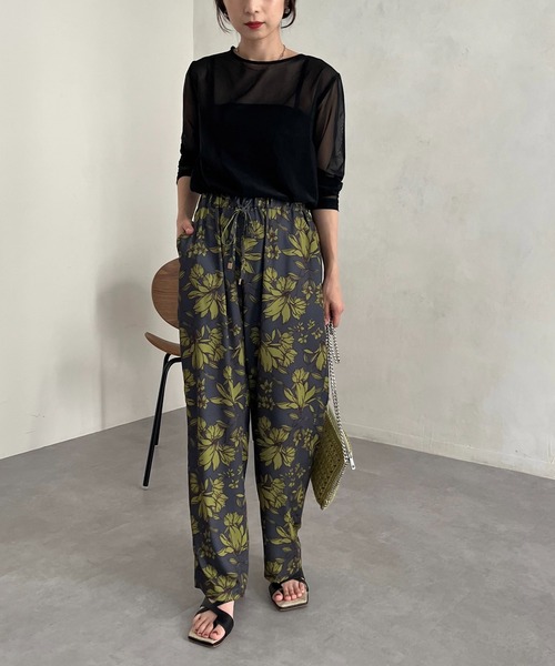 CAPRICIEUX LE'MAGE（カプリシューレマージュ）の「パワーメッシュプルオーバー（Tシャツ/カットソー・レディース・ブラック/ベージュ/ライトグリーン・FREE）」の21枚目の写真