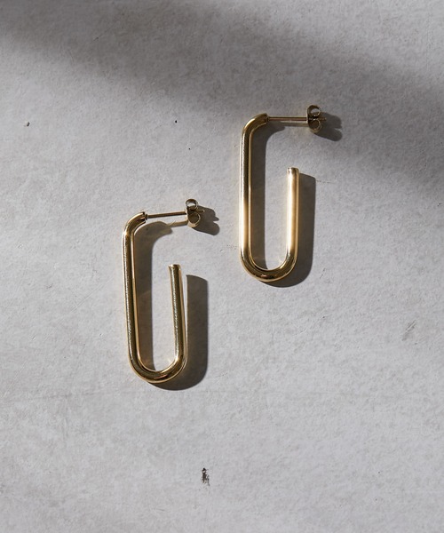 ear PAPILLONNER（イアパピヨネ）の「ステンレスロングフープピアス（ピアス（両耳用）・レディース・ゴールド/シルバー・FREE）」の3枚目の写真