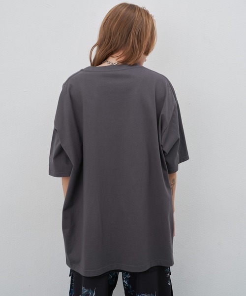 AIVER（アイバー）の「AIVER　16/-ウォッシュ天竺S/SビッグTEE（Tシャツ/カットソー・メンズ・ブラック/ホワイト/ブルー系その他/チャコールグレー・MEDIUM/LARGE/SMALL）」の18枚目の写真