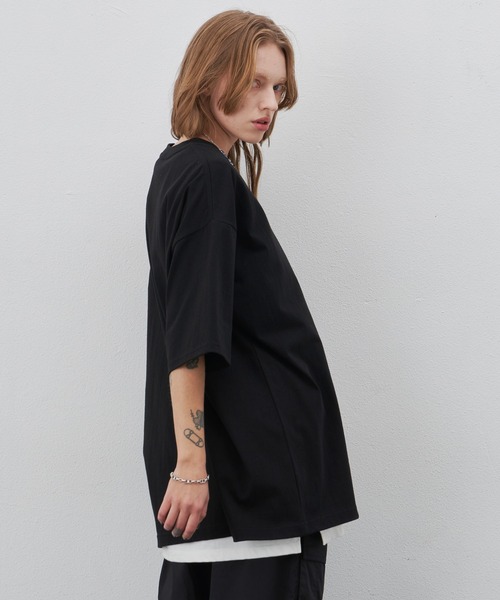 AIVER（アイバー）の「AIVER　16/-ウォッシュ天竺S/SビッグTEE（Tシャツ/カットソー・メンズ・ブラック/ホワイト/ブルー系その他/チャコールグレー・MEDIUM/LARGE/SMALL）」の12枚目の写真