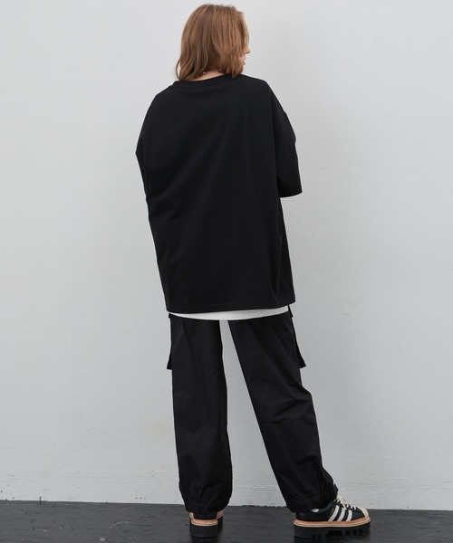 AIVER（アイバー）の「AIVER　16/-ウォッシュ天竺S/SビッグTEE（Tシャツ/カットソー・メンズ・ブラック/ホワイト/ブルー系その他/チャコールグレー・MEDIUM/LARGE/SMALL）」の17枚目の写真