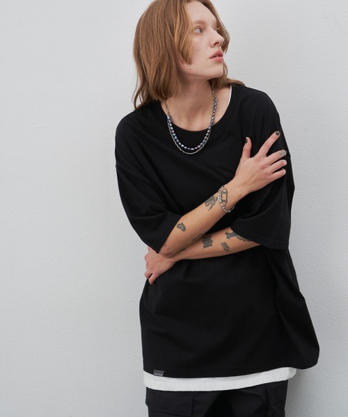 AIVER（アイバー）の「AIVER　16/-ウォッシュ天竺S/SビッグTEE（Tシャツ/カットソー・メンズ・ブラック/ホワイト/ブルー系その他/チャコールグレー・MEDIUM/LARGE/SMALL）」の14枚目の写真