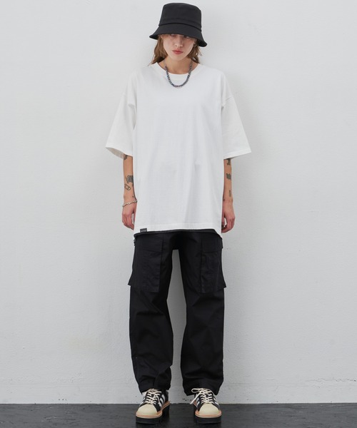 AIVER（アイバー）の「AIVER　16/-ウォッシュ天竺S/SビッグTEE（Tシャツ/カットソー・メンズ・ブラック/ホワイト/ブルー系その他/チャコールグレー・MEDIUM/LARGE/SMALL）」の9枚目の写真