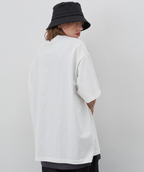 AIVER（アイバー）の「AIVER　16/-ウォッシュ天竺S/SビッグTEE（Tシャツ/カットソー・メンズ・ブラック/ホワイト/ブルー系その他/チャコールグレー・MEDIUM/LARGE/SMALL）」の5枚目の写真