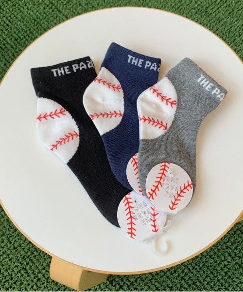 こども ビームス（コドモビームス）の「THE PARK SHOP / BALL ソックス（14～24cm）（ソックス/靴下・キッズ・ブラック/ネイビー/グレー/オレンジ/イエロー・SMALL/MEDIUM）」の6枚目の写真
