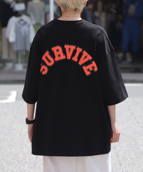 ILL'S(イルズ)の「ビッグシルエット BLOCK LS 発泡プリント カレッジロゴTシャツ【ILL'S】(Tシャツ/カットソー・メンズ・ホワイト/ブラック/ブルー・M/L)」の3枚目の写真