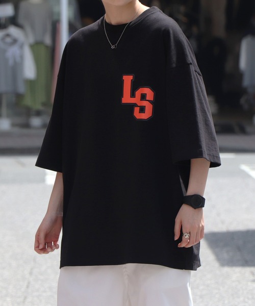 ILL'S(イルズ)の「ビッグシルエット BLOCK LS 発泡プリント カレッジロゴTシャツ【ILL'S】(Tシャツ/カットソー・メンズ・ホワイト/ブラック/ブルー・M/L)」の10枚目の写真