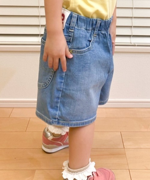 Lee(リー)の「Lee/リー キッズ デニムガールズショートパンツ(デニムパンツ・キッズ・インディゴブルー/ライトインディゴブルー・130/140/150/160)」の15枚目の写真