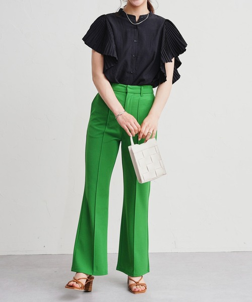 prose verse（プロズヴェール）の「センタータックストレッチカラーパンツ（その他パンツ・レディース・ブラック/ピンク/イエロー/ブルー/グリーン・ﾌﾘ-）」の8枚目の写真