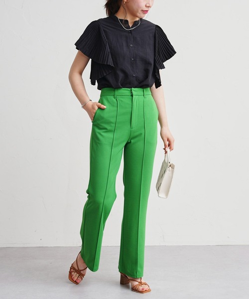 prose verse（プロズヴェール）の「センタータックストレッチカラーパンツ（その他パンツ・レディース・ブラック/ピンク/イエロー/ブルー/グリーン・ﾌﾘ-）」の13枚目の写真