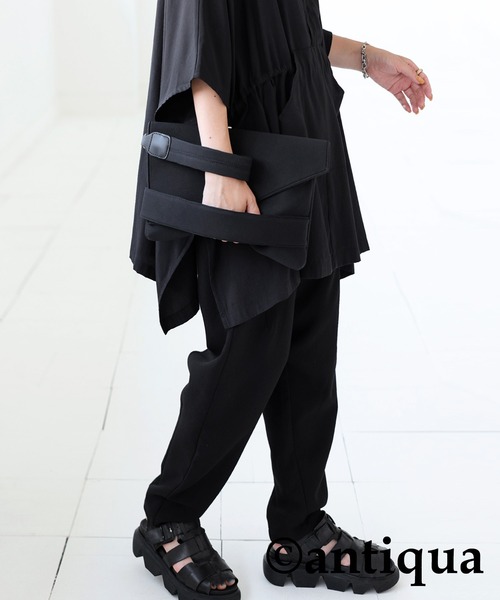 antiqua（アンティカ）の「ウェットスーツ素材3wayバッグ（クラッチバッグ・レディース・ブラック・FREE）」の12枚目の写真