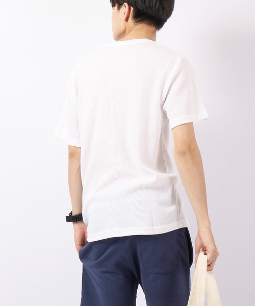 Bling Leads(ブリングリーズ)の「Bling Leads サマーヘンリーネック半袖Tシャツ(Tシャツ/カットソー・メンズ・ホワイト/ピンク/サックスブルー・M/L/XL)」の13枚目の写真