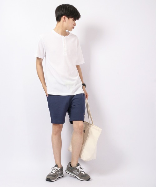 Bling Leads(ブリングリーズ)の「Bling Leads サマーヘンリーネック半袖Tシャツ(Tシャツ/カットソー・メンズ・ホワイト/ピンク/サックスブルー・M/L/XL)」の14枚目の写真