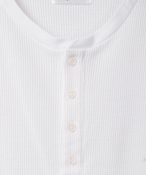 Bling Leads(ブリングリーズ)の「Bling Leads サマーヘンリーネック半袖Tシャツ(Tシャツ/カットソー・メンズ・ホワイト/ピンク/サックスブルー・M/L/XL)」の6枚目の写真