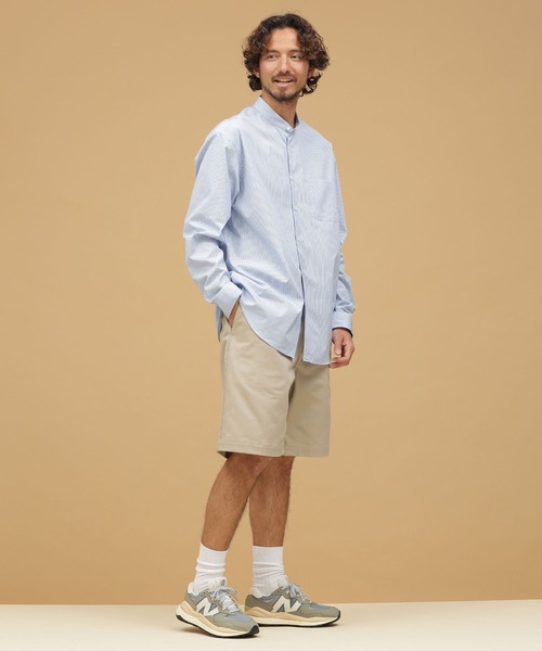 NANO universe(ナノユニバース)の「LB.03/ワンタックチノショーツ(チノパンツ・メンズ・ベージュ/カーキ/ブラック・S/L/M)」の12枚目の写真