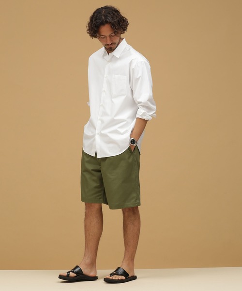 NANO universe(ナノユニバース)の「LB.03/ワンタックチノショーツ(チノパンツ・メンズ・ベージュ/カーキ/ブラック・S/L/M)」の5枚目の写真