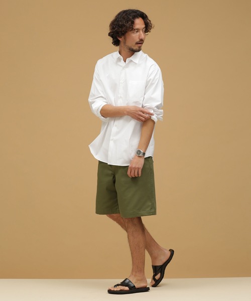 NANO universe(ナノユニバース)の「LB.03/ワンタックチノショーツ(チノパンツ・メンズ・ベージュ/カーキ/ブラック・S/L/M)」の18枚目の写真