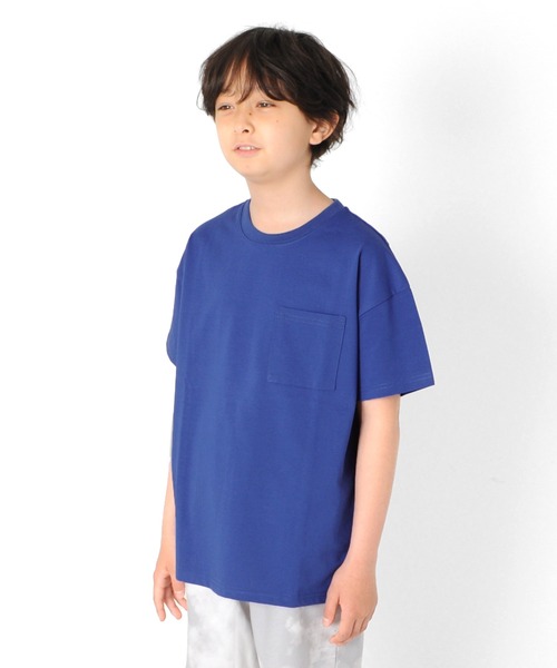 GLAZOS(グラソス)の「【接触冷感】ドロップショルダー・リフレクトロゴバックプリント半袖Tシャツ(Tシャツ/カットソー・キッズ・ブルー/パープル/ホワイト・130cm/140cm/150cm/170cm/160cm)」の10枚目の写真