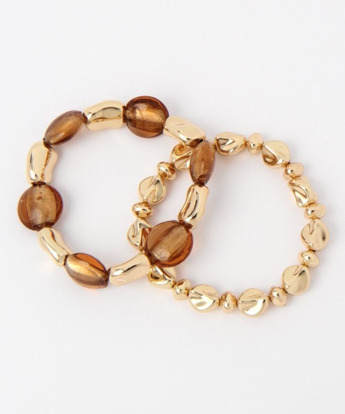 LOWRYS FARM(ローリーズファーム)の「MIXパーツゴムブレスレット 287721(ブレスレット・レディース・シルバー/ゴールド系その他/ゴールド系その他2・FREE)」の3枚目の写真