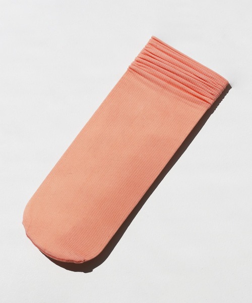 minsobi（ミンソビ）の「リブシアークルーソックス（ソックス/靴下・レディース・ブラック/パープル/アイボリー/ミント/ライトイエロー/コーラルピンク/スカイブルー系・FREE）」の7枚目の写真