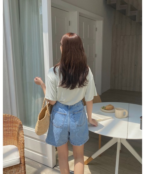 mood for a day(ムードフォーアデイ)の「kenny collar tee/襟付きカットソー(Tシャツ/カットソー・レディース・ブルー/ミント・FREE)」の6枚目の写真