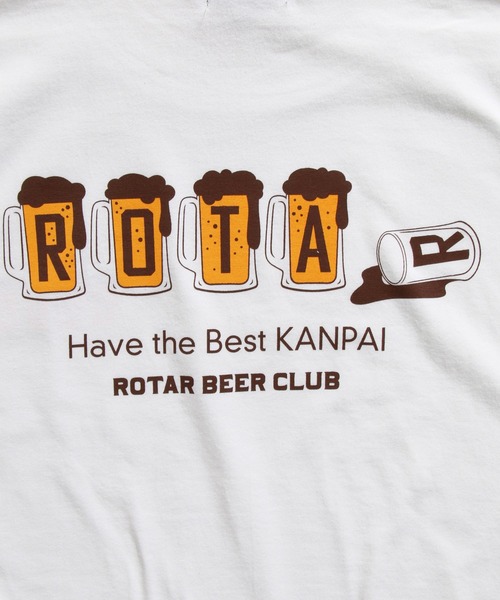 ROTAR（ローター）の「Have the Best KANPAI Tee BEER カンパイ バックプリント（Tシャツ/カットソー・メンズ・ホワイト/イエロー系その他/ブラック/ライトブルー・SMALL/MEDIUM/LARGE/X-LARGE）」の13枚目の写真