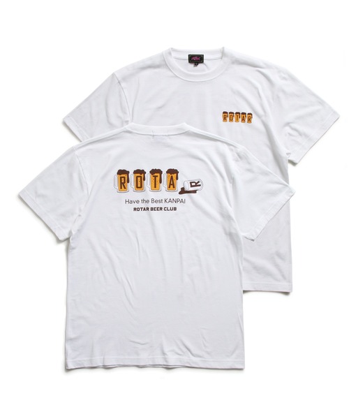 ROTAR（ローター）の「Have the Best KANPAI Tee BEER カンパイ バックプリント（Tシャツ/カットソー・メンズ・ホワイト/イエロー系その他/ブラック/ライトブルー・SMALL/MEDIUM/LARGE/X-LARGE）」の5枚目の写真