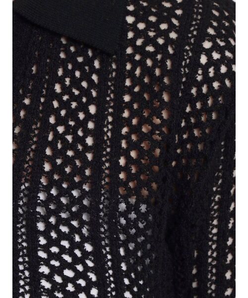 MURUA（ムルーア）の「メッシュニットポロシャツ（ポロシャツ・レディース・ブラック/ブラウン/グリーン・FREE）」の12枚目の写真