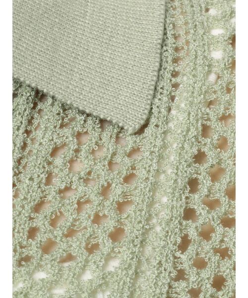 MURUA（ムルーア）の「メッシュニットポロシャツ（ポロシャツ・レディース・ブラック/ブラウン/グリーン・FREE）」の13枚目の写真