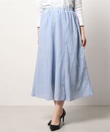 Samansa Mos2 blue | ギャザースカート（セットアップ可）(スカート)