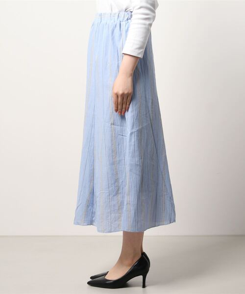 Samansa Mos2 blue（サマンサモスモスブルー）の「ギャザースカート（セットアップ可）（スカート・レディース・カーキ/ブルー/チャコール・ﾌﾘ-）」の5枚目の写真